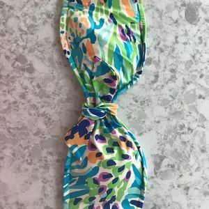 Lilly Pulitzer bandeau tie front bikini top